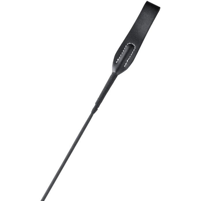 Черный гладкий стек с ручкой - 71 см. Фотография 3.