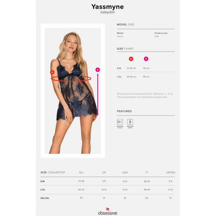 Роскошная сорочка Yassmyne с бантиком - Sexy. Фотография 5.