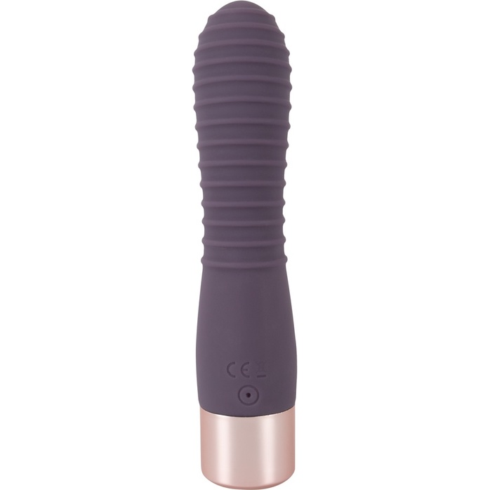 Фиолетовый вибратор с ребрышками Elegant Flexy Vibe - 15 см - You2Toys. Фотография 6.
