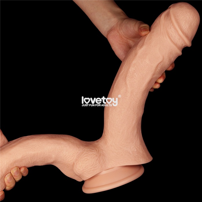 Телесный двойной фаллоимитатор Mega Double dildo - 33 см. Фотография 3.