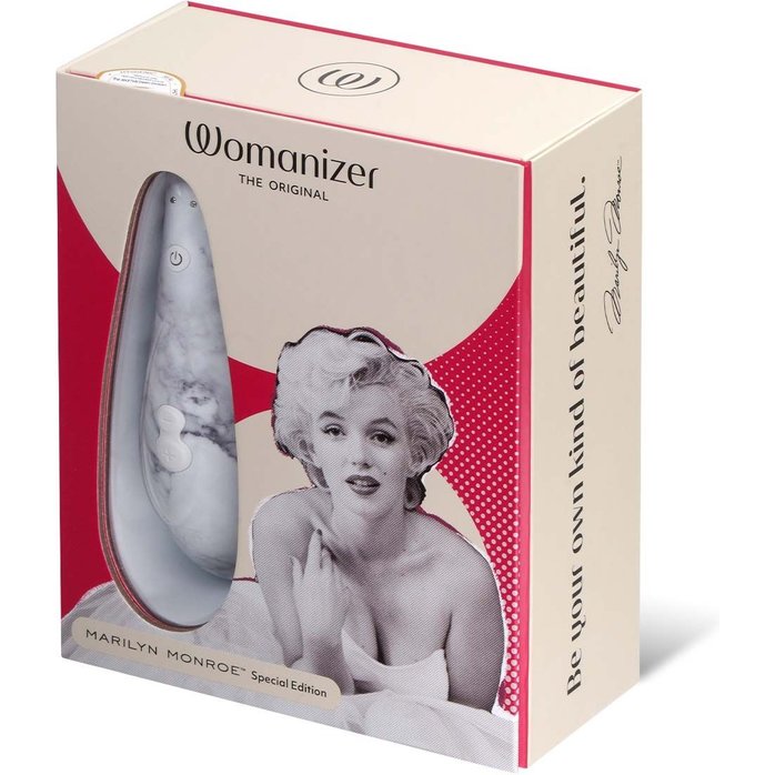 Белый бесконтактный клиторальный стимулятор Womanizer Marilyn Monroe Special Edition. Фотография 11.