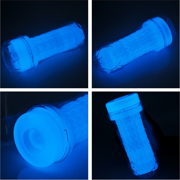 Светящийся в темноте мастурбатор Lumino Play Masturbator Ribbed. Фотография 4.