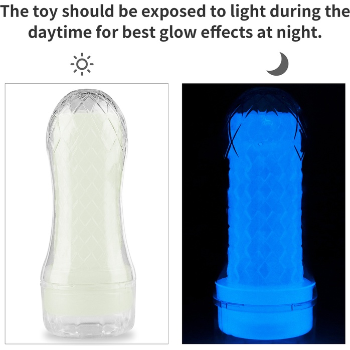 Светящийся в темноте мастурбатор Lumino Play Masturbator Ribbed. Фотография 5.