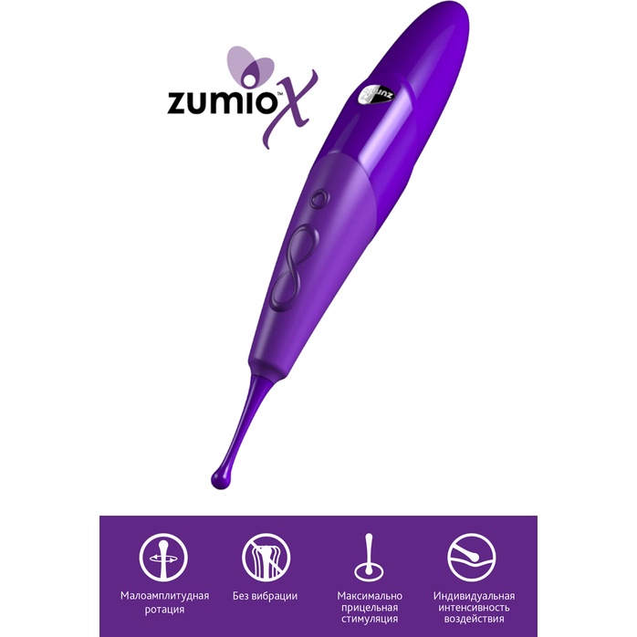 Фиолетовый стимулятор клитора с ротацией Zumio X. Фотография 10.