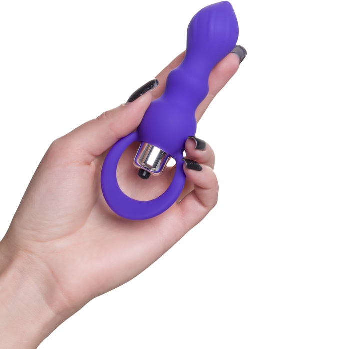 Фиолетовая анальная вибровтулка Curvy - 14 см - ToDo. Фотография 4.