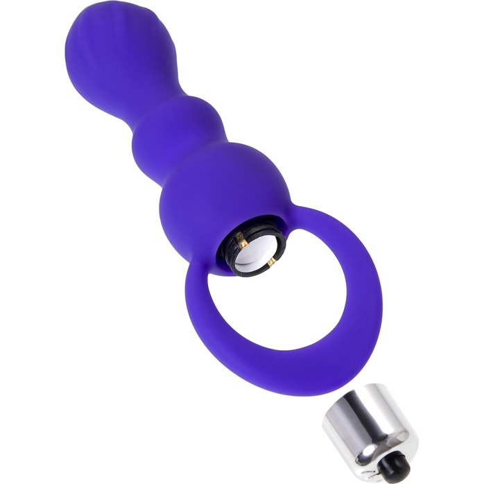 Фиолетовая анальная вибровтулка Curvy - 14 см - ToDo. Фотография 5.