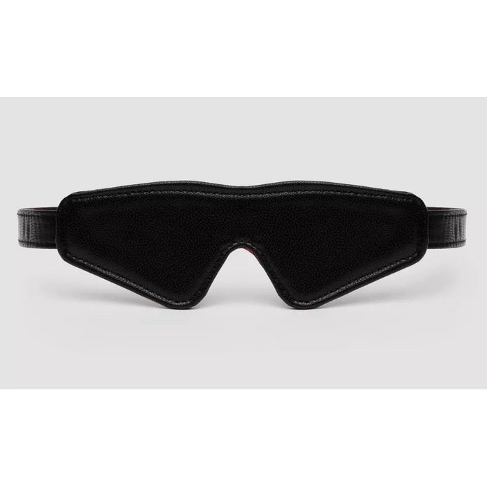 Двусторонняя красно-черная маска на глаза Reversible Faux Leather Blindfold - Sweet Anticipation. Фотография 3.