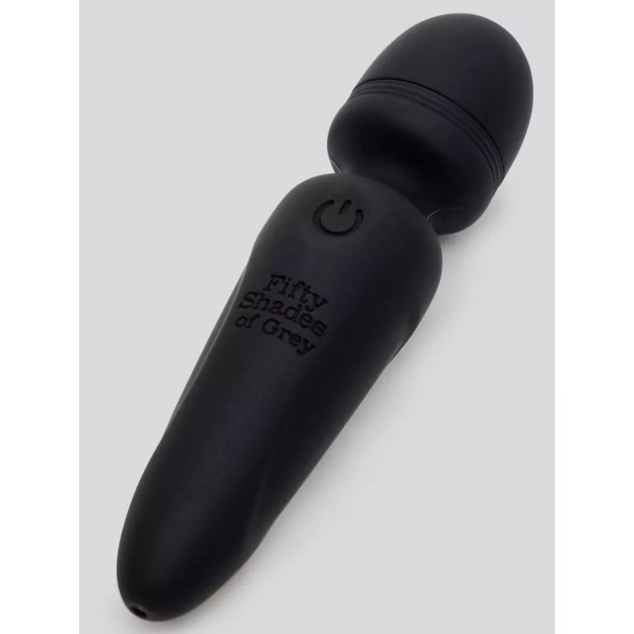 Черный мини-wand Sensation Rechargeable Mini Wand Vibrator - 10,1 см - Fifty Shades of Grey. Фотография 3.