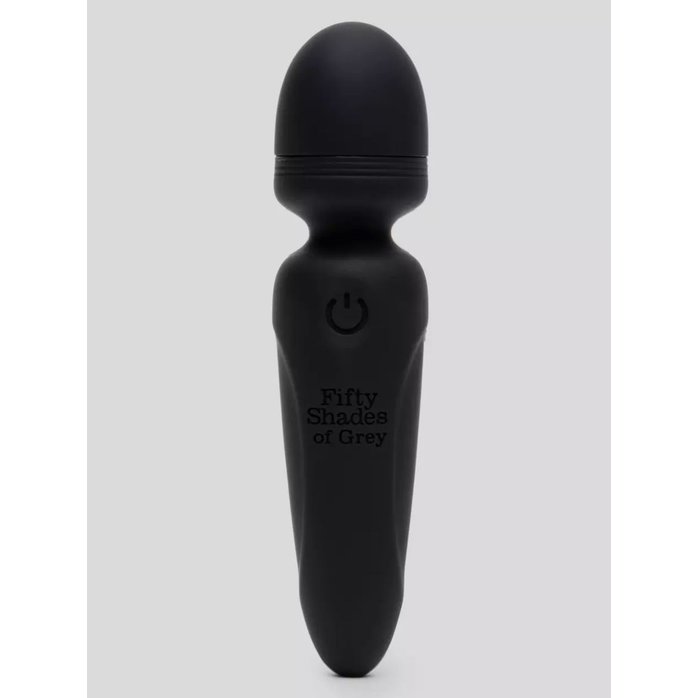 Черный мини-wand Sensation Rechargeable Mini Wand Vibrator - 10,1 см - Fifty Shades of Grey