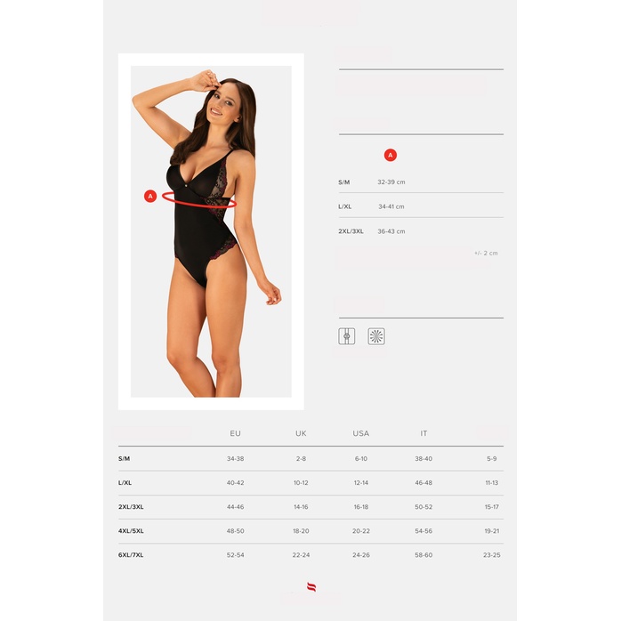 Очаровательное боди Vanessme с кружевными вставками - Sexy. Фотография 7.