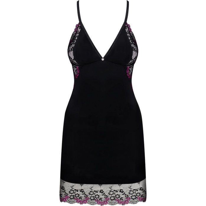 Элегантная короткая сорочка Vanessme с кружевными вставками - Sexy. Фотография 5.