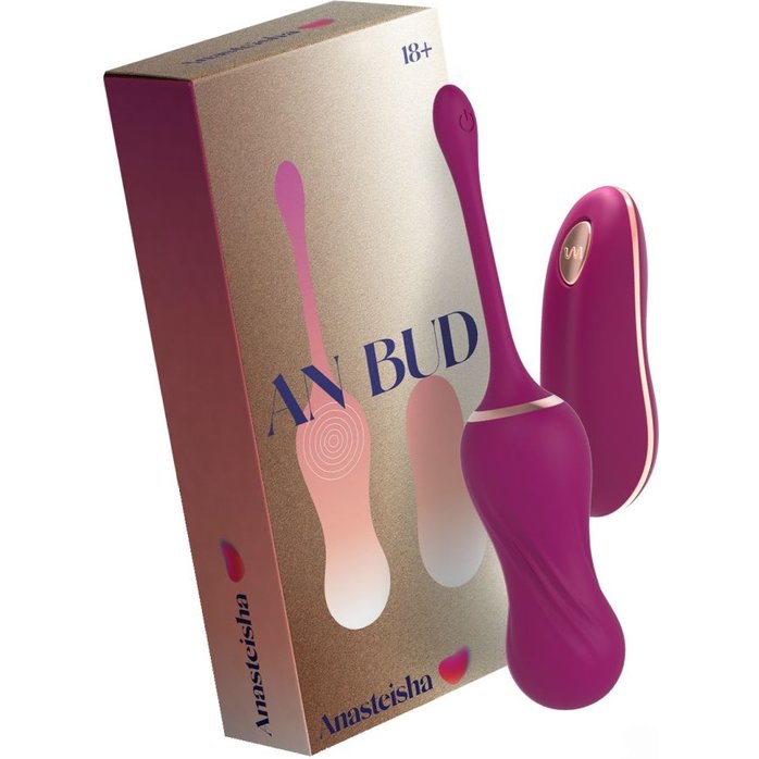 Сливовые вагинальные виброшарики AN Bud с пультом ДУ. Фотография 3.