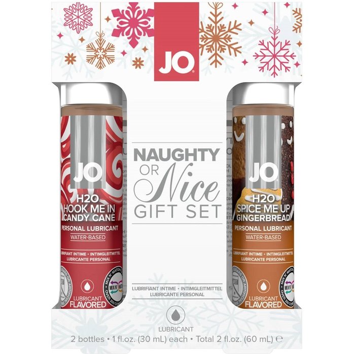 Набор из 2 вкусовых лубрикантов JO Naughty or Nice - JO H2O Flavors