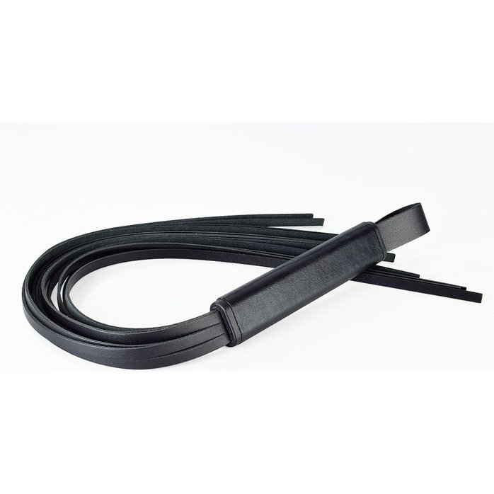Черная кожаная плеть Клео - 60 см - BDSM accessories