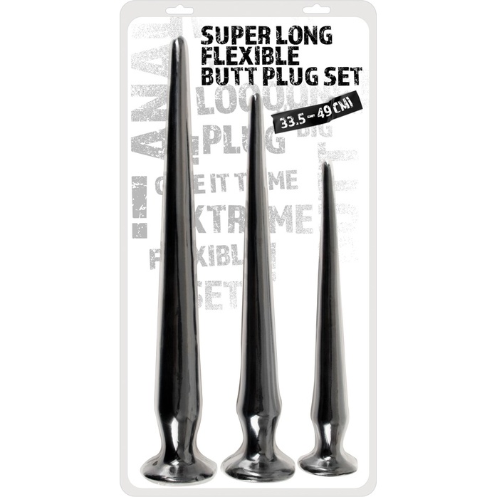 Набор из 3 длинных анальных пробок Super Long Flexible Butt Plug Set - You2Toys. Фотография 2.