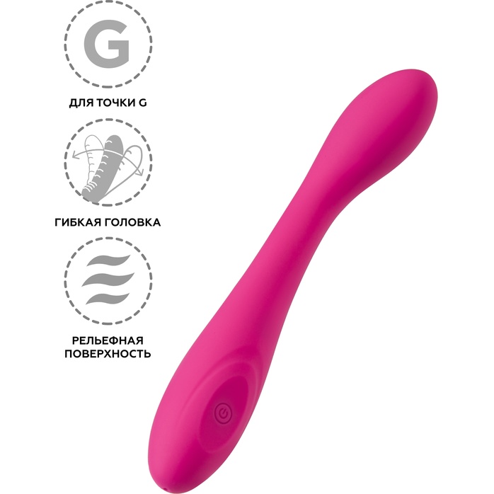 Ярко-розовый стимулятор G-точки G-Stalker - 19,5 см. Фотография 2.