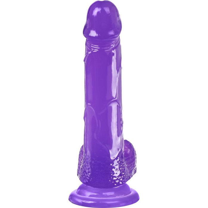 Фиолетовый реалистичный фаллоимитатор Mr. Bold L - 18,5 см. Фотография 4.