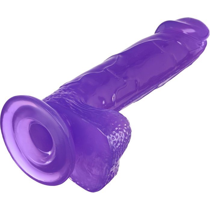 Фиолетовый реалистичный фаллоимитатор Mr. Bold L - 18,5 см. Фотография 5.