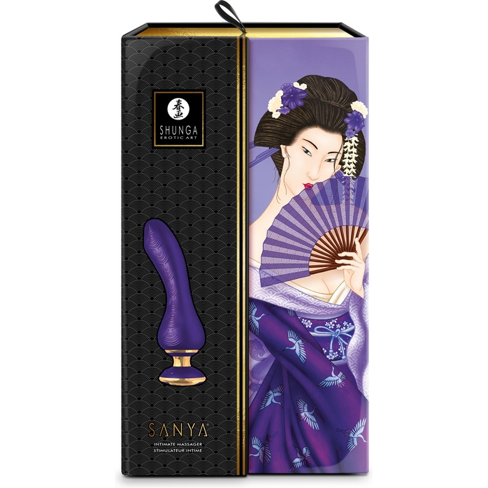 Фиолетовый вибростимулятор SANYA - 18,5 см - Shunga Vibes. Фотография 2.
