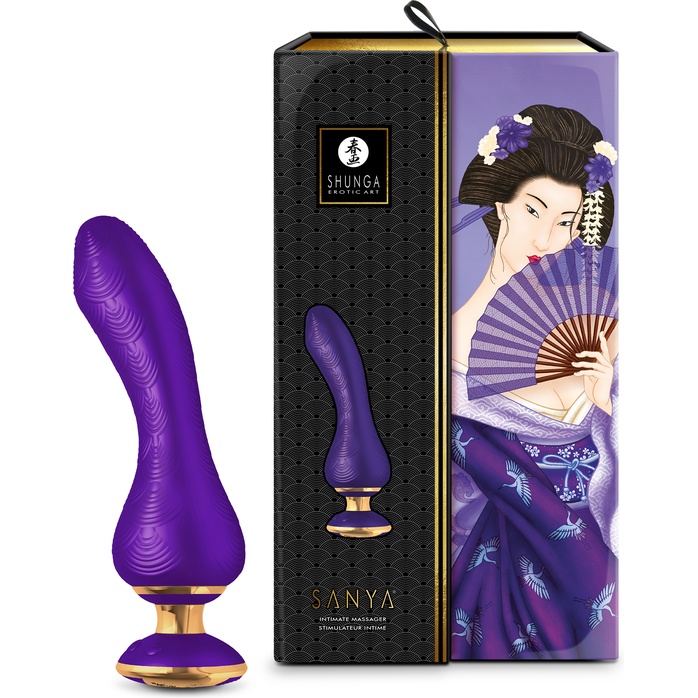 Фиолетовый вибростимулятор SANYA - 18,5 см - Shunga Vibes. Фотография 5.