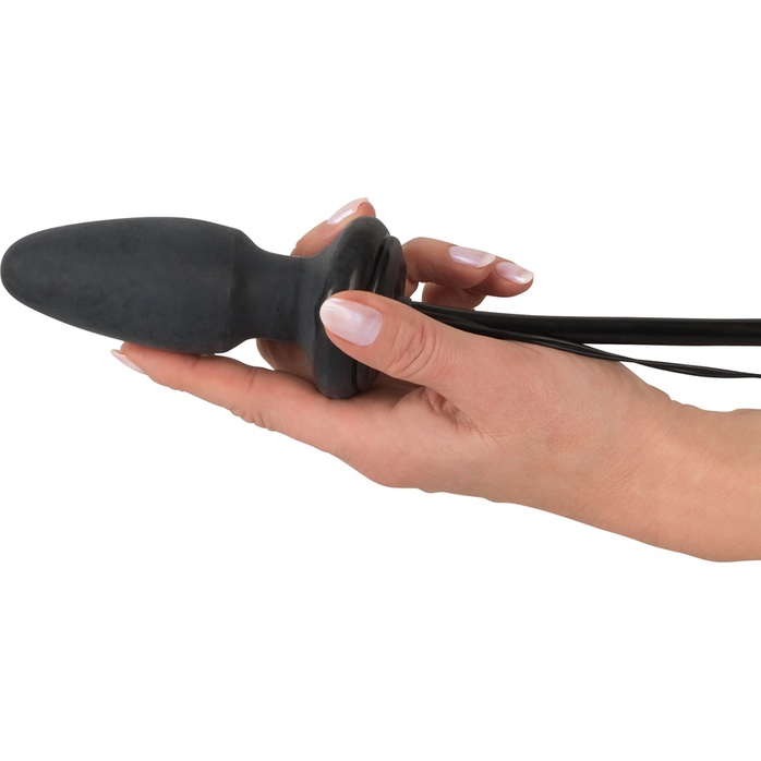 Черный анальный вибростимулятор с расширением Fanny Hills Butt Plug - You2Toys. Фотография 5.
