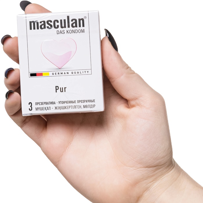Супертонкие презервативы Masculan Pur - 3 шт. Фотография 2.