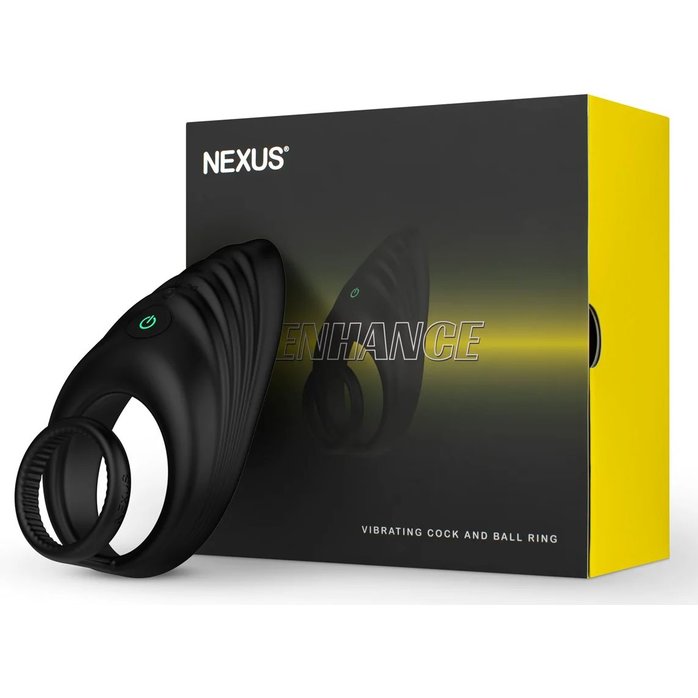 Черное эрекционное виброкольцо Nexus Enhance. Фотография 7.