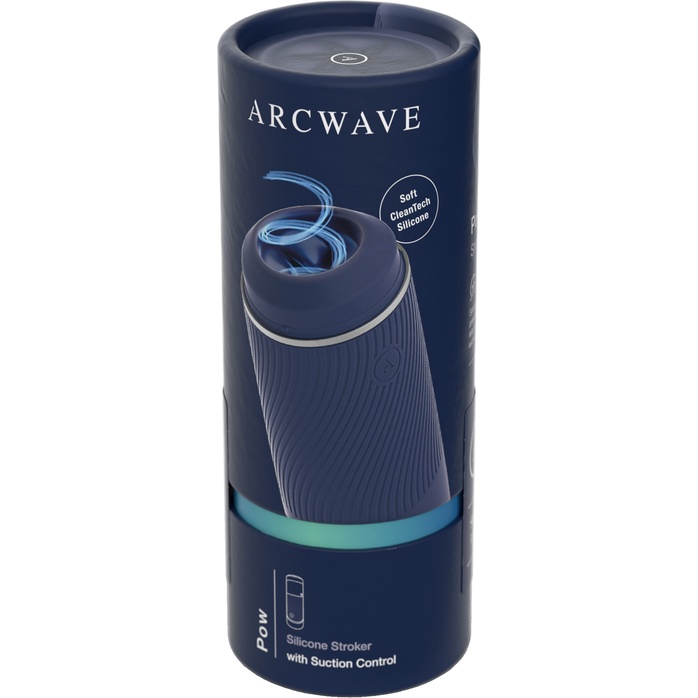 Синий мастурбатор с контролем всасывания Arcwave Pow Stroker. Фотография 8.