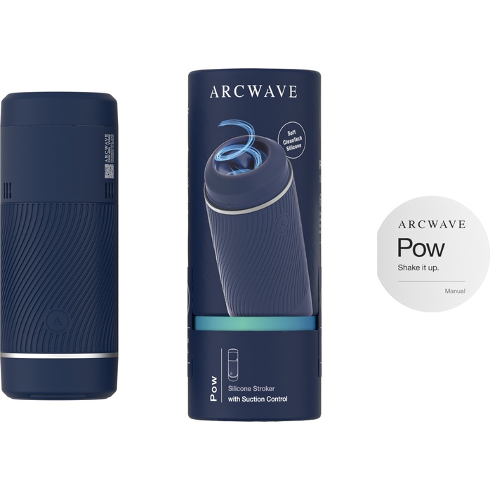 Синий мастурбатор с контролем всасывания Arcwave Pow Stroker. Фотография 10.