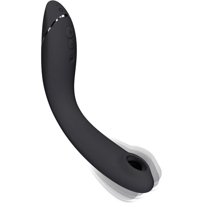 Темно-серый стимулятор G-точки Womanizer OG c технологией Pleasure Air и вибрацией - 17,7 см