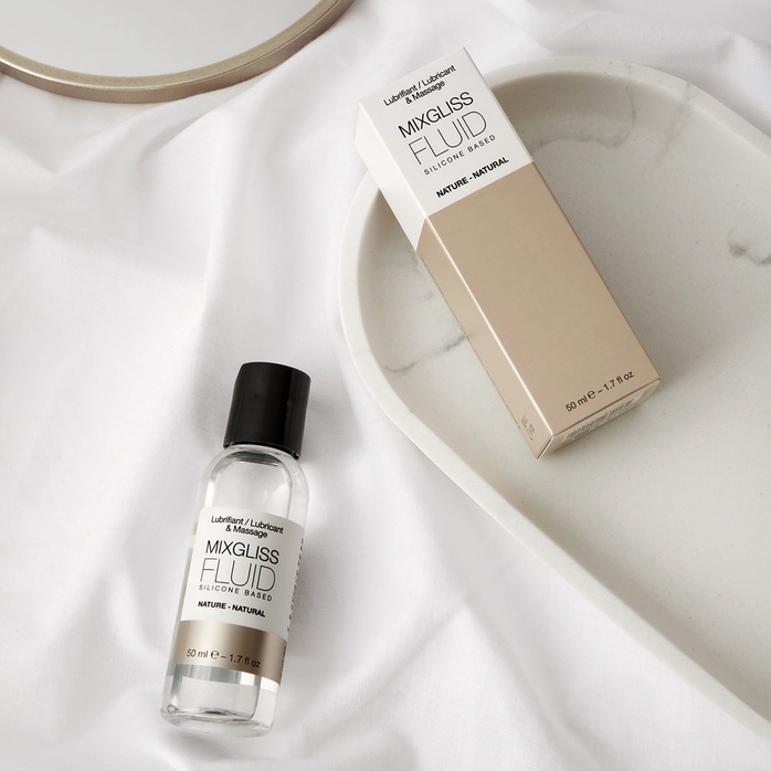 Смазка на силиконовой основе Mixgliss Fluid - 50 мл. Фотография 3.