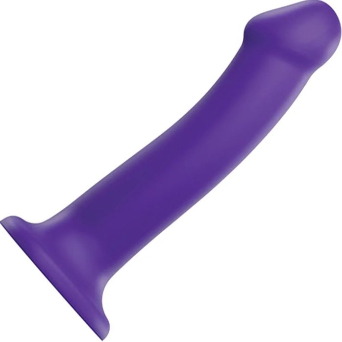 Фиолетовый фаллоимитатор-насадка Strap-On-Me Dildo Dual Density size L - 19 см