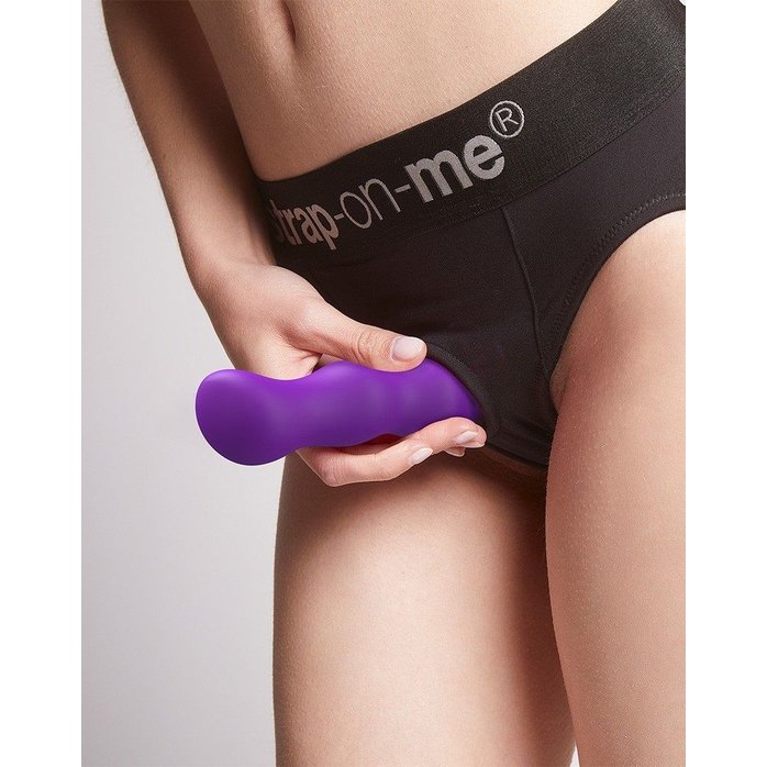Фиолетовая насадка Strap-On-Me Dildo Geisha Balls size XL. Фотография 5.