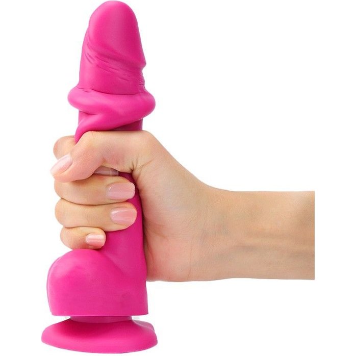 Розовый фаллоимитатор Strap-On-Me Sliding Skin Realistic Dildo size M. Фотография 2.