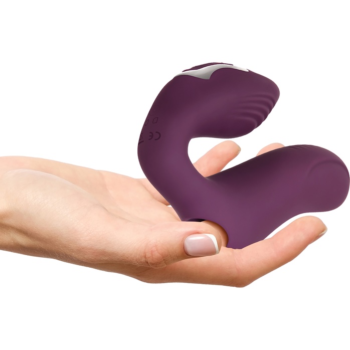 Фиолетовая вибронасадка на палец Helping Hand. Фотография 7.