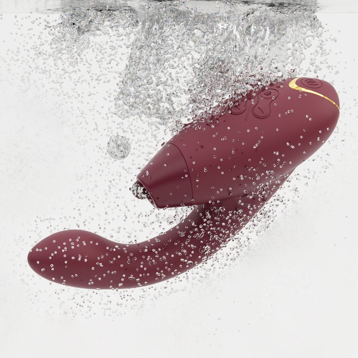 Бордовый бесконтактный клиторальный стимулятор Womanizer Duo 2. Фотография 9.