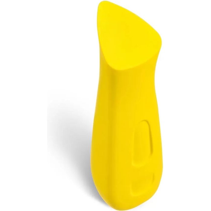 Желтый вибростимулятор Kip со скошенным кончиком. Фотография 3.