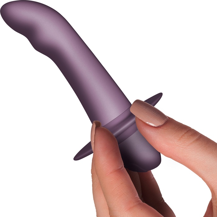 Фиолетовый вибратор для G-стимуляции Tickety-Boo - 11 см. Фотография 2.