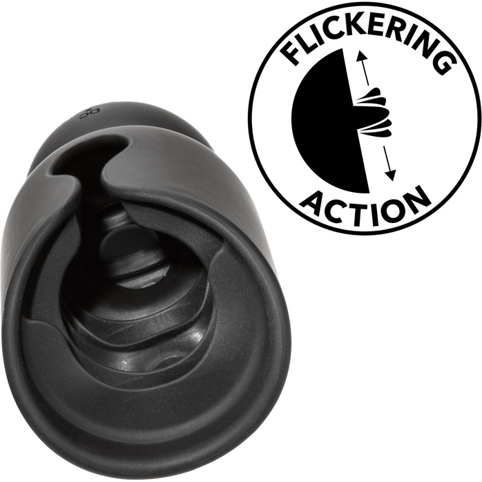 Черный вибромастурбатор Flickering Stroker - Boundless. Фотография 5.
