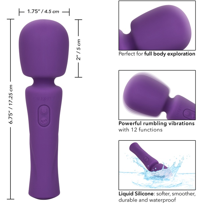 Фиолетовый ванд Stella Liquid Silicone Massager - 17,25 см - Stella. Фотография 3.
