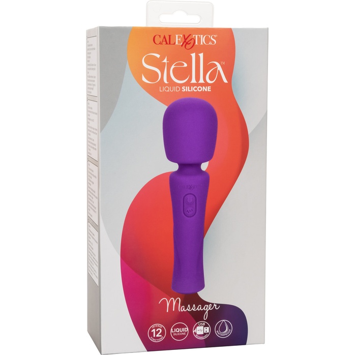 Фиолетовый ванд Stella Liquid Silicone Massager - 17,25 см - Stella. Фотография 9.