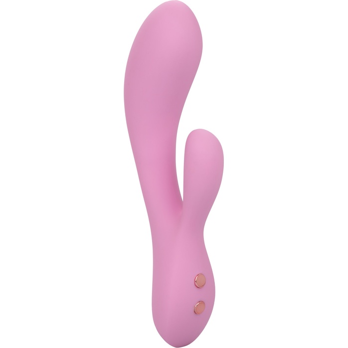 Розовый ультрагибкий вибратор-кролик Zoie - 17,75 см - Contour