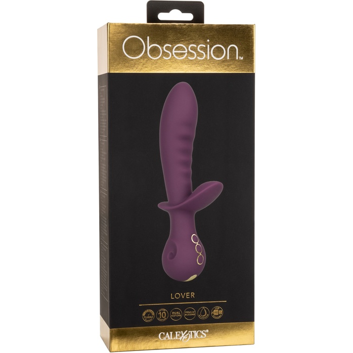 Фиолетовый универсальный вибратор Lover - 22,25 см - Obsession. Фотография 11.