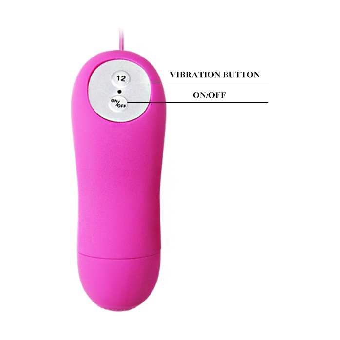 Розовый вибростимулятор в виде бабочки Cute Secret с проводным пультом. Фотография 5.