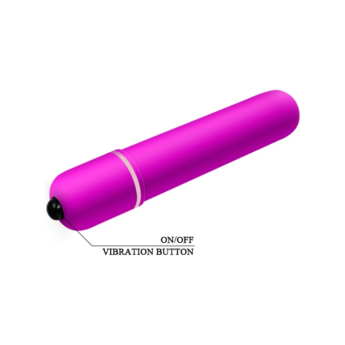 Фиолетовая вытянутая вибропуля - 10,2 см. Фотография 5.