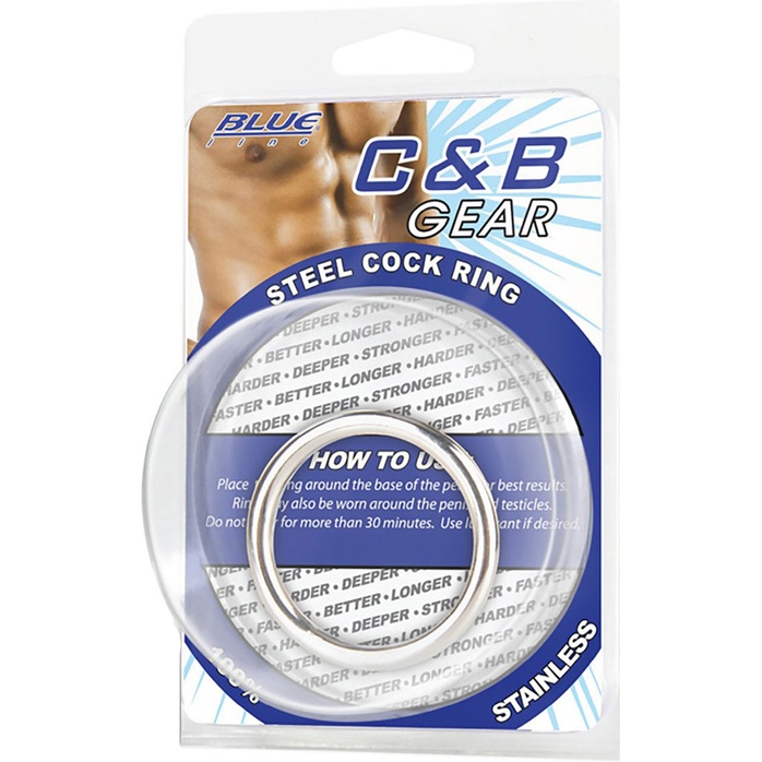 Стальное эрекционное кольцо STEEL COCK RING - 4.5 см. Фотография 2.