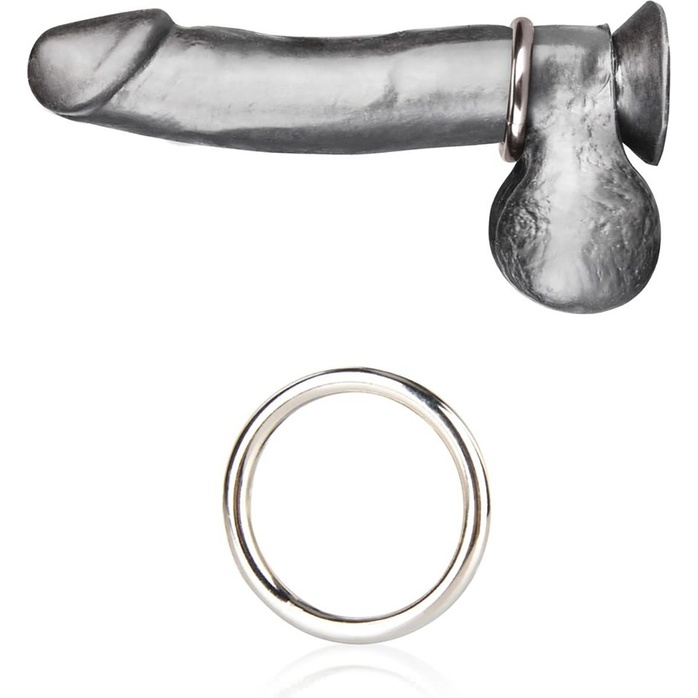 Стальное эрекционное кольцо STEEL COCK RING - 4.5 см