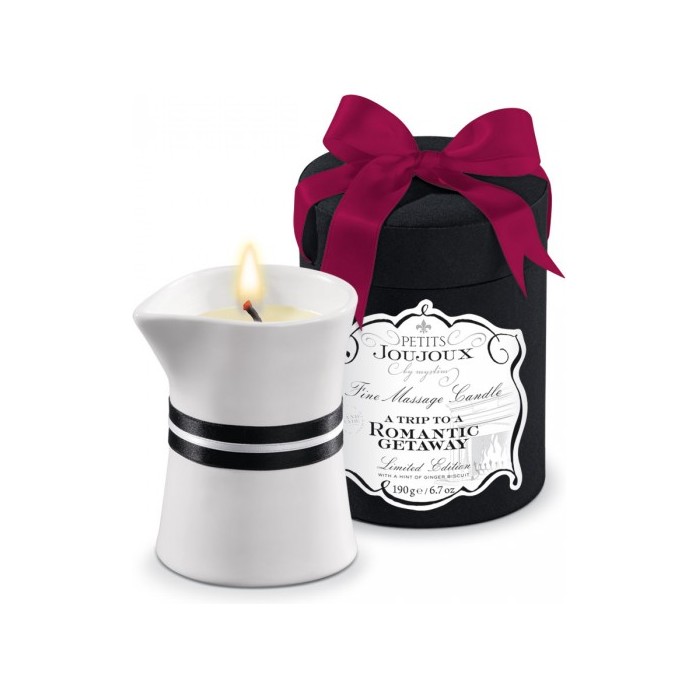 Массажное масло в виде большой свечи Petits Joujoux Romantic Getaway с ароматом имбирного печенья - Petits JouJoux