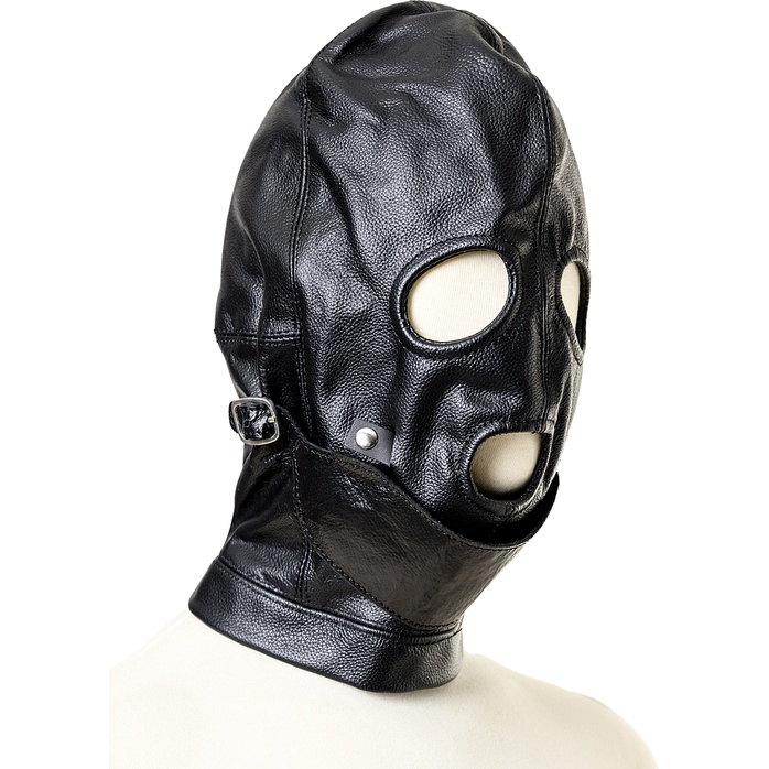 Чёрная кожаная маска с прорезями для глаз - Theatre. Фотография 3.