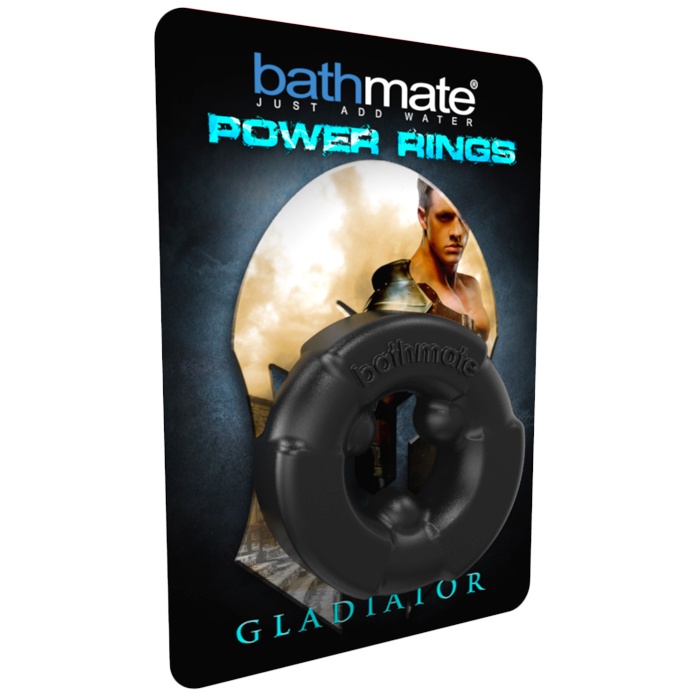 Чёрное эрекционное кольцо Gladiator - Эрекционные кольца. Фотография 3.